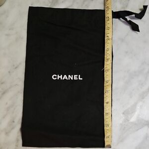 CHANEL Black Storage Bag with White Logo